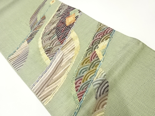 JAPANESE FUKURO OBI / WOVEN SEIGAIHA